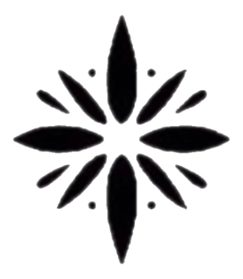 Bold eight-point star burst flash design Celestial 10 by GAR Tattoo, Mexico City